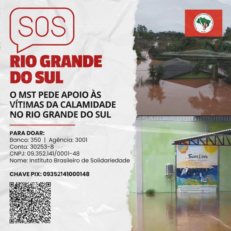 MST lança campanha para apoio aos atingidos pelas enchentes no RS. Saiba como ajudar