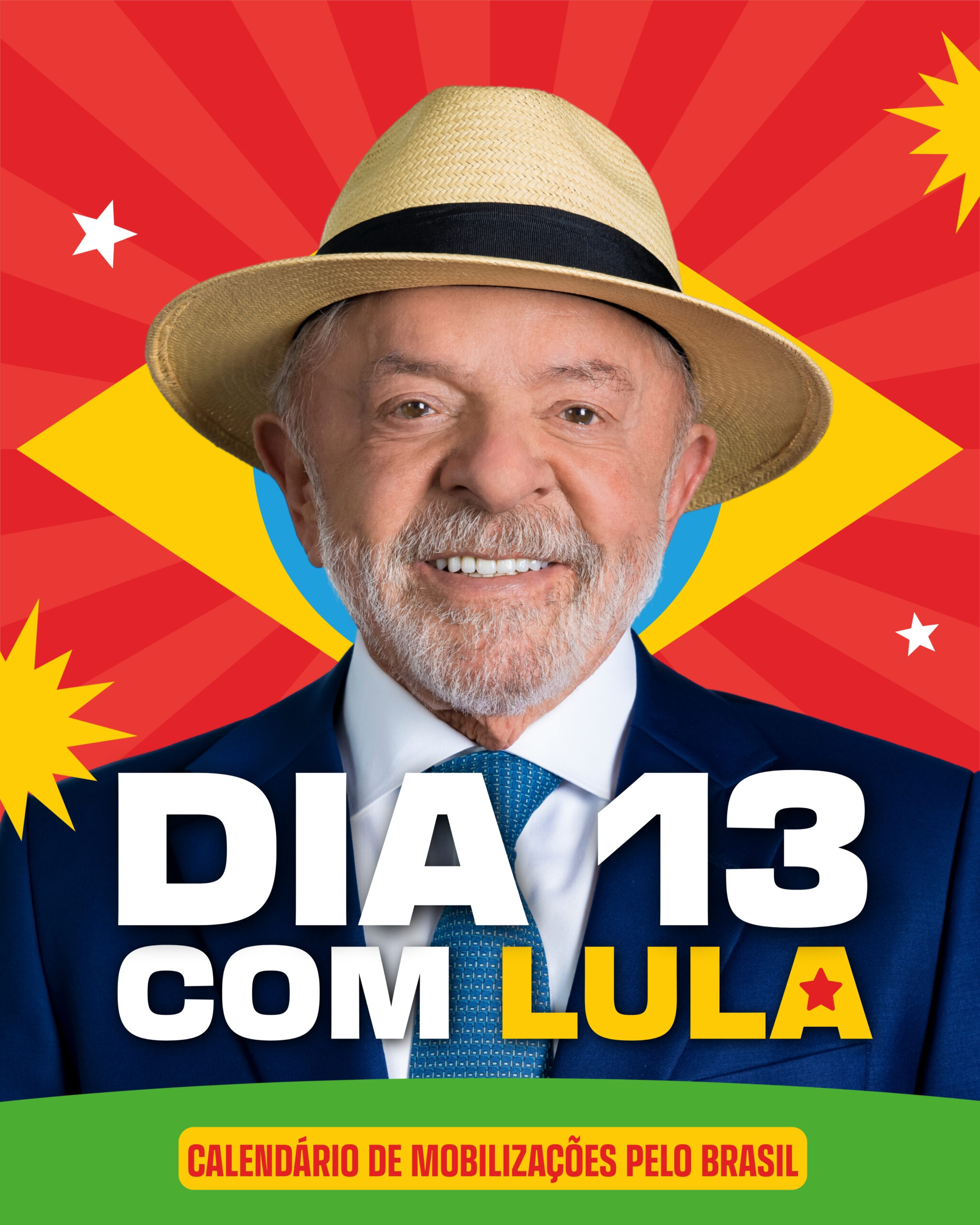 Dia 13 com Lula: neste domingo, a militância vai tomar as ruas em 278 cidades